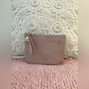 Chloe Blush Pink Leather Coin Purse